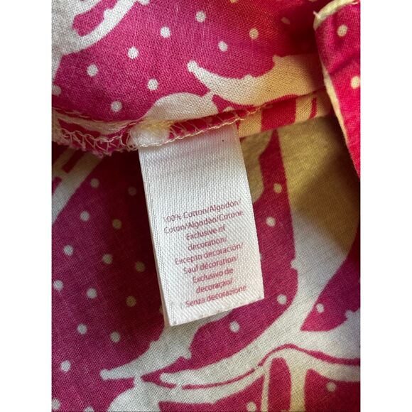 Lilly Pulitzer Sleepwear button down Pajama Set Seashell Dots Bright Pink White - Picture 7 of 11